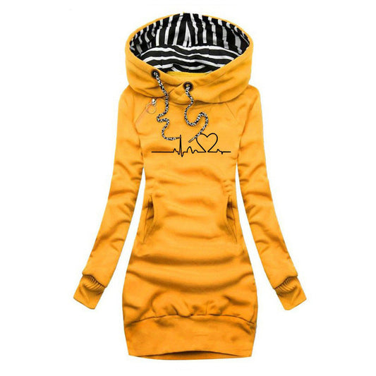 Cecile  - Printed Sweater Dress Heartbeat