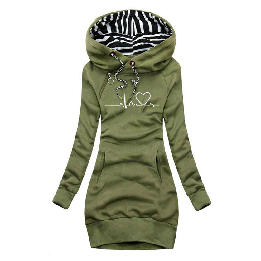 Cecile  - Printed Sweater Dress Heartbeat