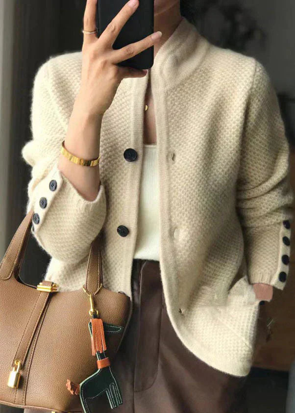 Larissa - Knit Sweater with High Collar