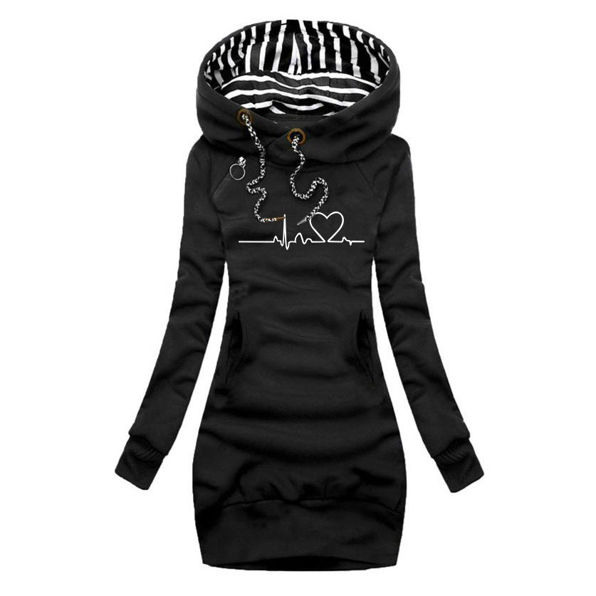 Cecile  - Printed Sweater Dress Heartbeat
