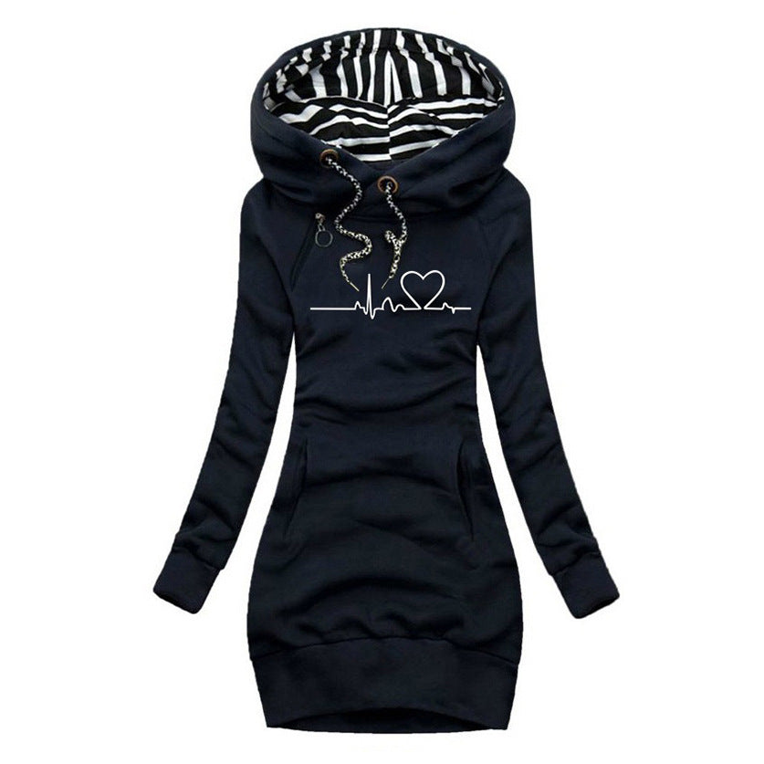 Cecile  - Printed Sweater Dress Heartbeat