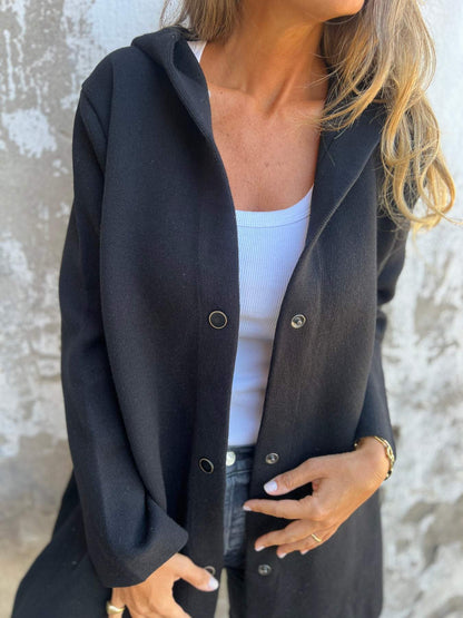 Adriana | Cardigan with buttons and a hood